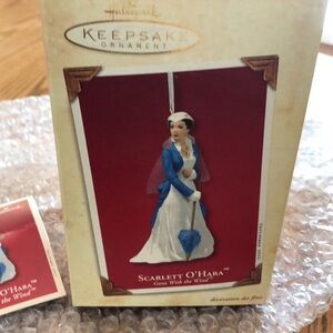 Hallmark Keepsake Ornament - Scarlett O'Hara in Blue and White Dress 2003